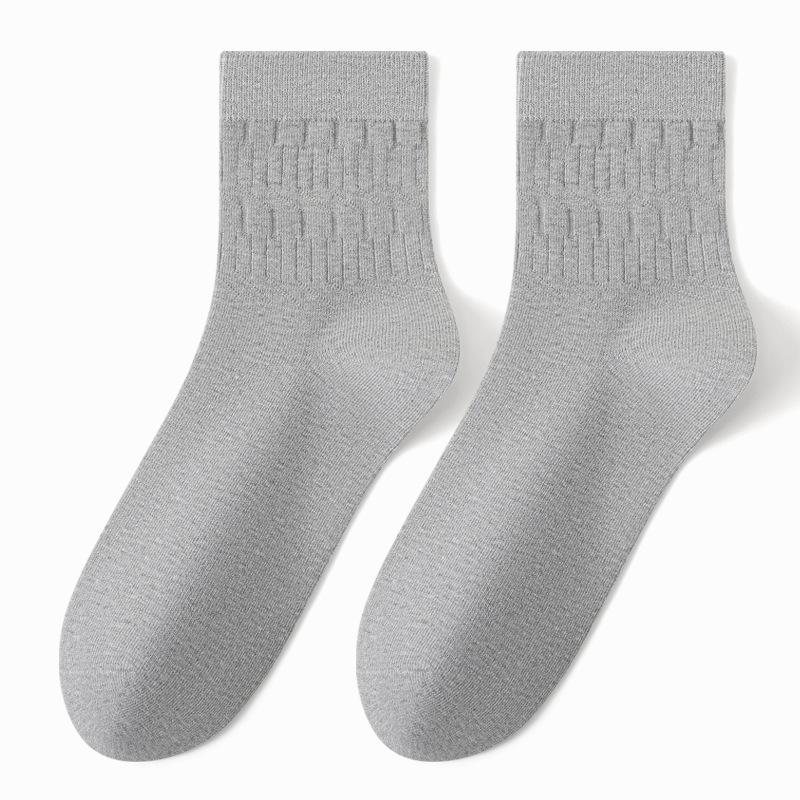 Men's Autumn and Winter Business Sports 7A Antibacterial and Deodorizing Mid Calf Socks