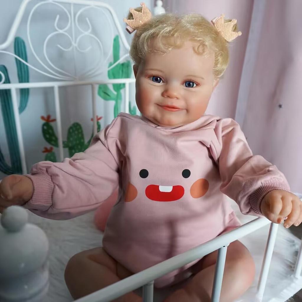 50cm Realistic Baby Doll Full Glue Hair Transplant Rebirth Doll Children Toy Birthday Gift