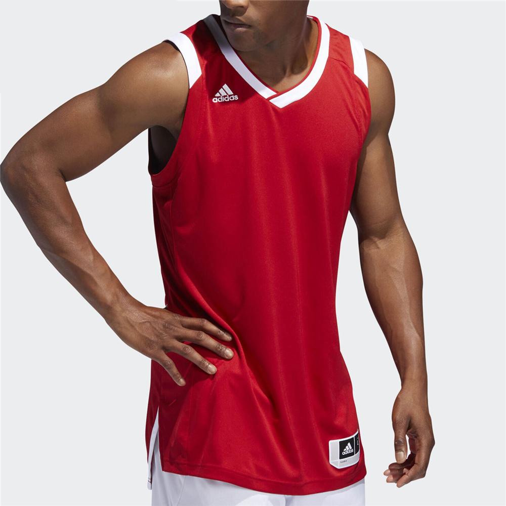 Adidas Mens Running Series Moisture-Wicking Fitness Sports Quick-Dry Basketball Vest Men tops Red BQ7767