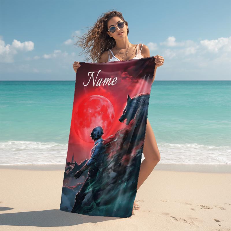 Personalized Electric Arcane Dance Beach Towel Microfiber Beach Towel Thin Absorbent for Beach Swimming Yoga Bath Sports. 091053