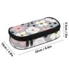 Pen Case 300D Polyester Spacious Storage Zip Around Closure with Mesh Pocket Removable Divider and Pen Slots for Everyday Study