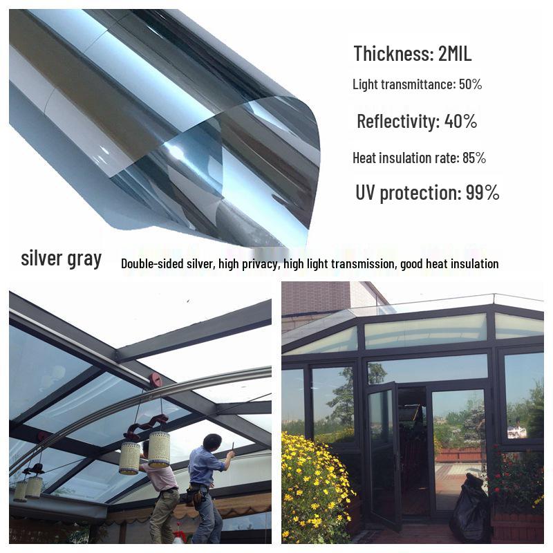 Architectural Solar Heat Insulation Window Film - Sun Shading & One-Way Reflective Design