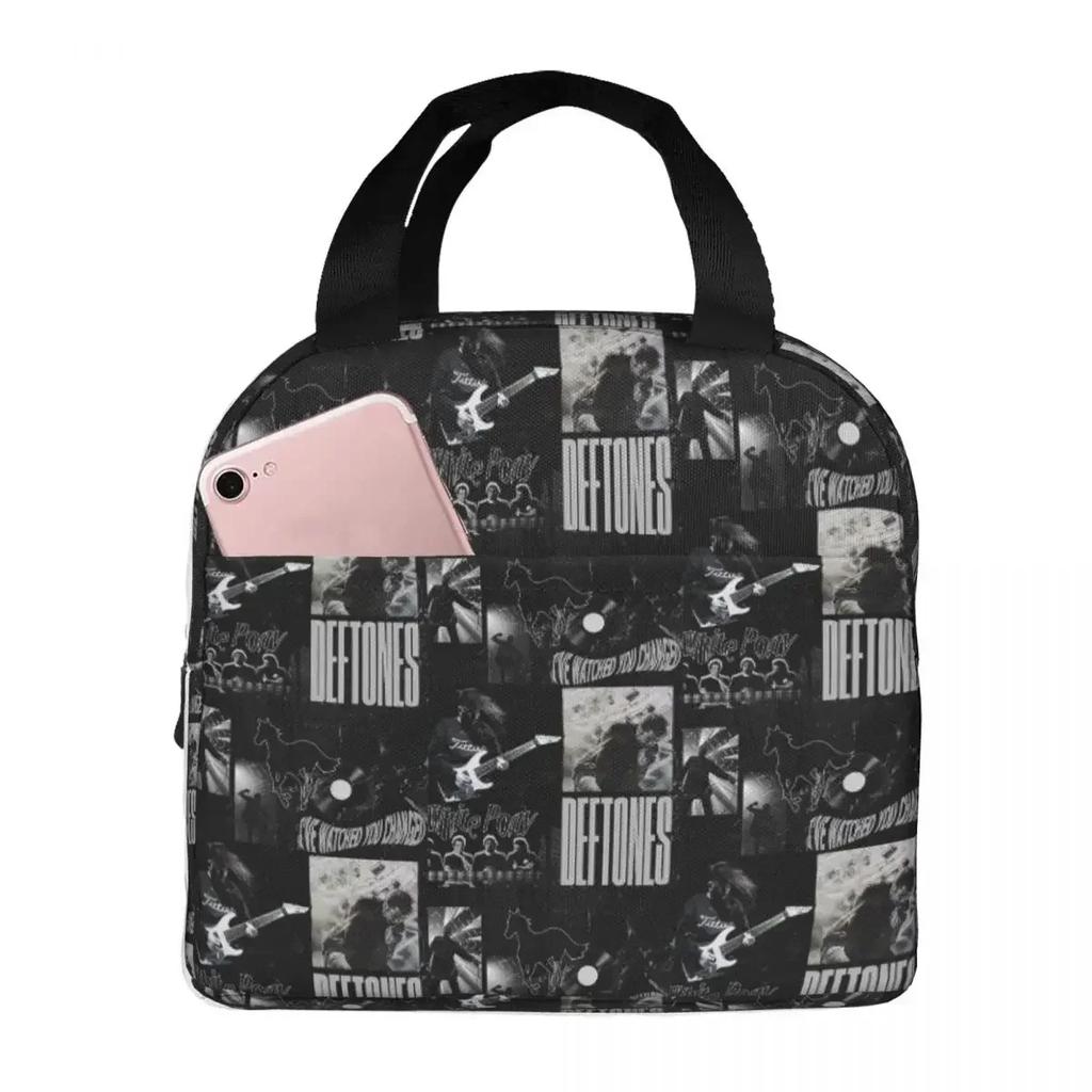 Deftones Rock Band Ohms White Pony Insulated Lunch Bag for School Cooler Thermal Food Box Tote Portable Lunch Boxes Container