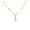 A-Z Initial Letter Pendant Necklace Gold Color Stainless Steel Clear Zircon Women Trendy Choker Minimalist Alphabet Jewelry Gift