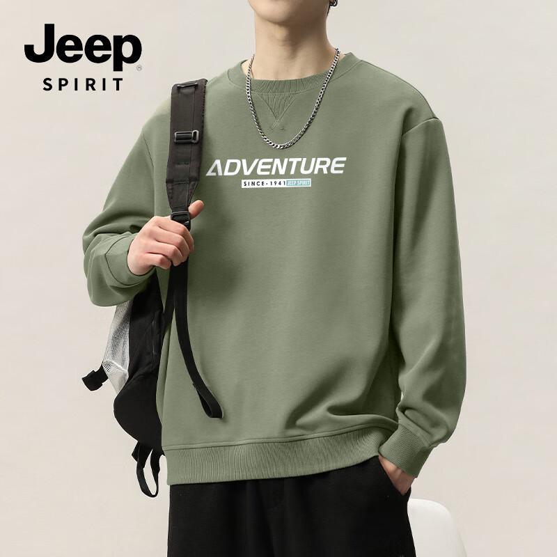 

JEEP SPIRIT Men s Crew Neck Long Sleeve Sweatshirt L