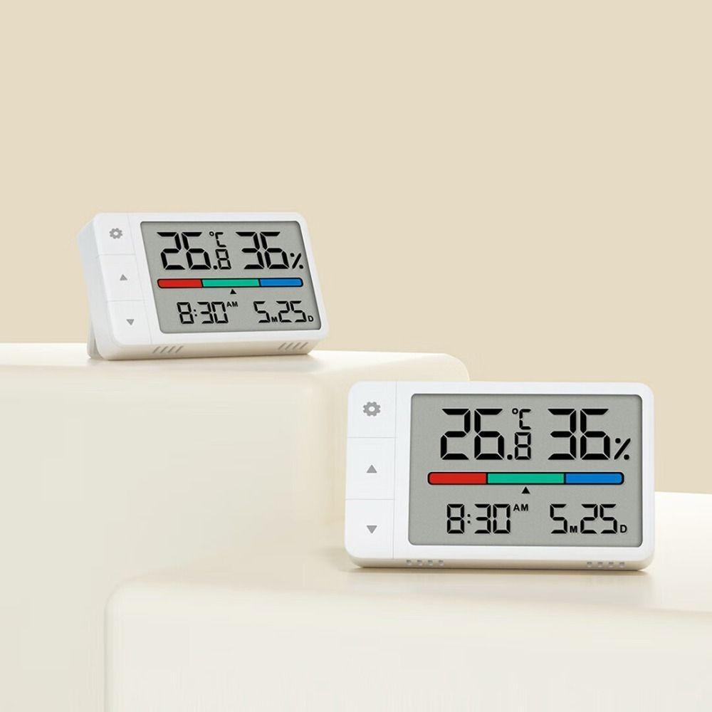 Large Screen Thermohygrometer Intelligent Thermometer Mini Digital Hygrometer Clock  Home