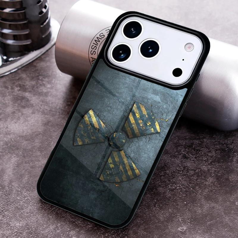 Radioactive warning sign Phone Case for iPhone 17 16 15 Pro Max Air 14 13 12 11 Plus Shockproof Capa Cover