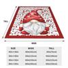 Christmas Gnome Knitted Blanket Valentine Love New Year Flannel Throw Blankets Summer Air Conditioning Lightweight Bedspreads
