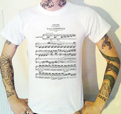 Ludwig Van Beethoven Noten Unisex T-Shirt Sonate Komponist GerUnisex Klassische Musik
