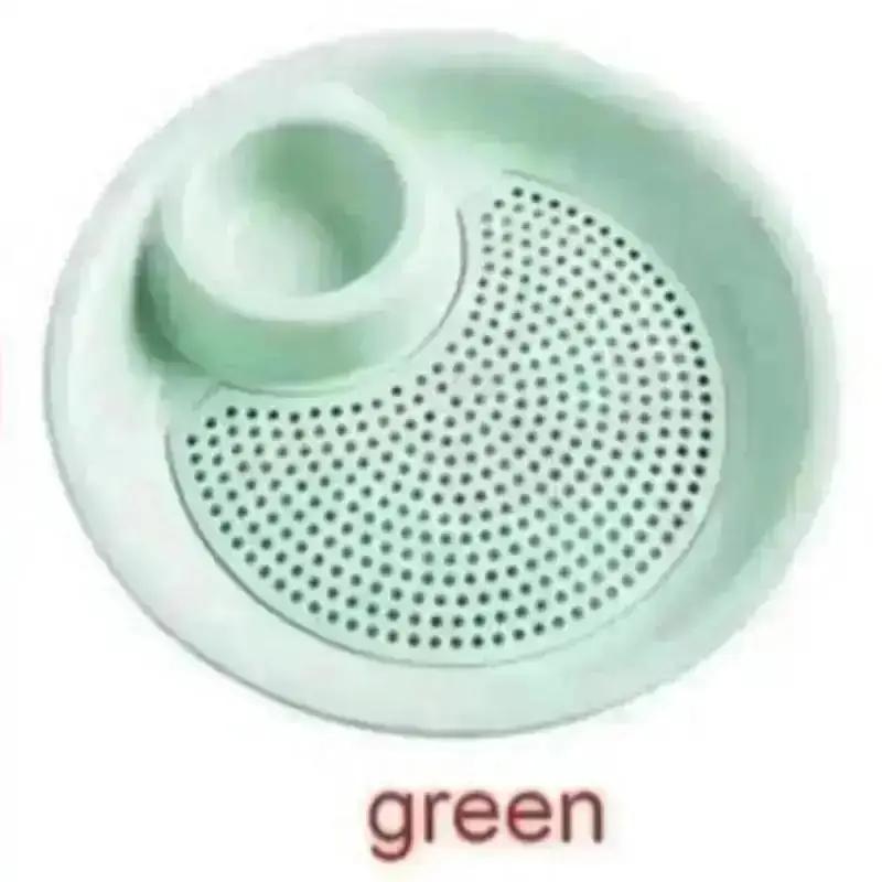 Thickened Double-layer Dumpling Plate Home Circular Grid Spaghetti Drain Plate Kitchen Plastic Fruit And Vegetable Drain Plate