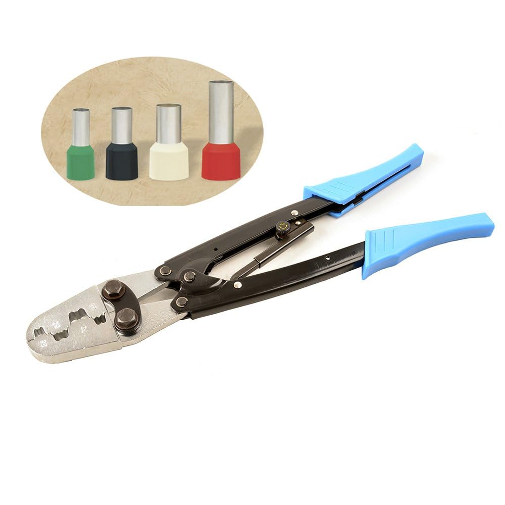 IWISS Large Ferrule Wire End Sleeve Crimping Pliers with Ratchet, IWS-70WF-JP