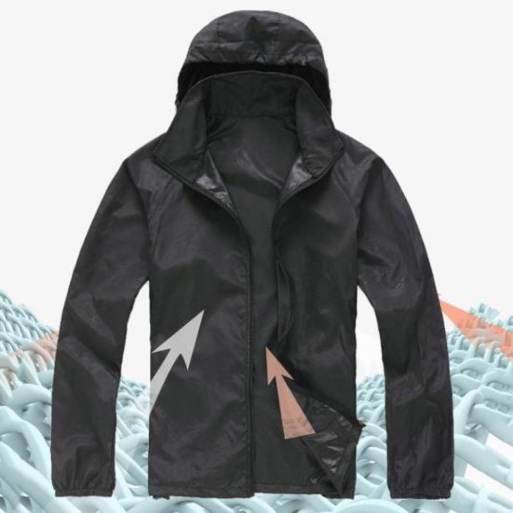Women Men Solid Color Quick Dry Casual Outdoor Jacket Waterproof Windproof Sunscreen Sports Coat for Jogging