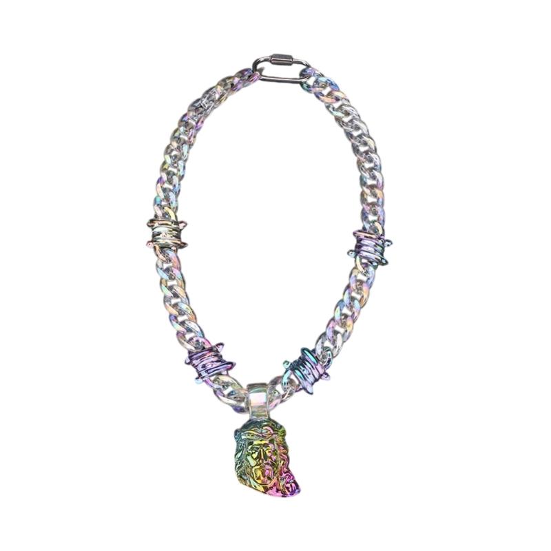 Stylish Resin Pendant Necklace Women Trendy Necklace Waterproof Necklace for Religious Event and Fashion Parties 1