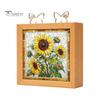 Functional Glowing Home Decor Acrylic Puzzle LED Night Light, 2-In-1 USB Royal Iris Bloom Jigsaw Lamp, DIY Floral Kit Creative Desktop Ambient