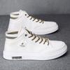 Herrenschuhe Herbst Neu High-Top Sneaker Studenten Lässig Atmungsaktiv Canvas Weiße Schuhe