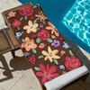 Cute flower wind colorful flower pattern polyester microfiber beach towel is highly absorbent, suitable swimming beach outings