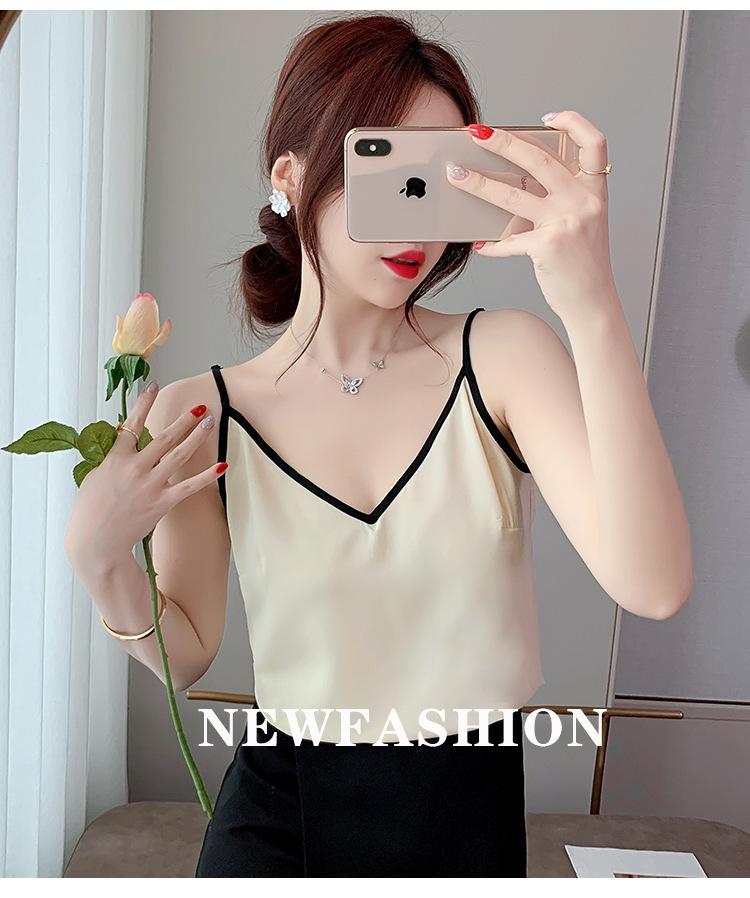 2026 Summer Versatile V-neck Chiffon Camisole: Elegant Layered Top