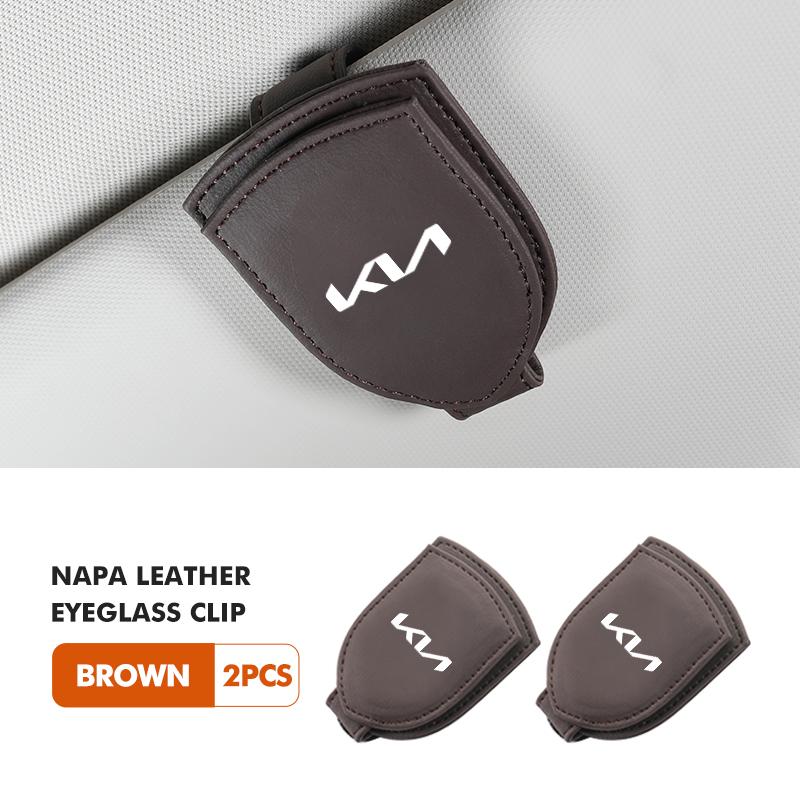 Suede Car Sunglasses Holder Sun Visor Glasses Hanger Storage Clip For KIA Ceed Sportage Rio K5 K2 Optima Cerato Venga Sedona