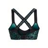 Under Armour Infinity All Over Print High Intensity Training Sports Bra Women Underwear Green 1369026-002