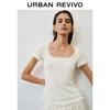 Women's Textured Lace Bow Tie T-shirt