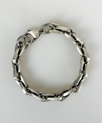 Sexto [Bracelet][Surgical Steel] Bottle Cap Chain Bracelet Vintage Silver