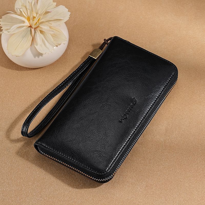 Women RFID Blocking Long Wallet PU Leather Clutch Wallet Large Capacity Zipper Around Wristlet Purse Card Holder Phone Wallet