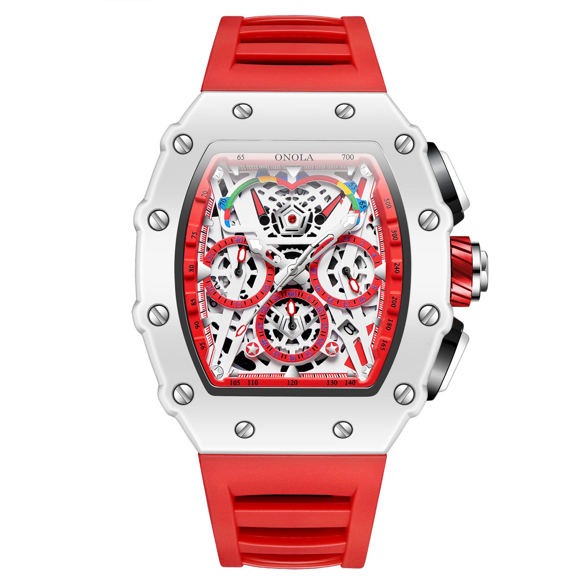 Onola Multifunctional Fashion Waterproof Quartz Men S Watch Silicone Band Sports Watch