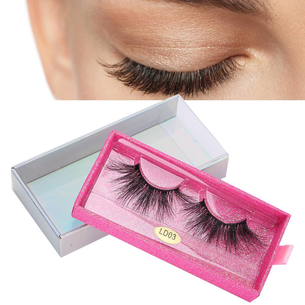 5D 25mm False Eyelashes Makeup Fake Eyelashes Fluffy Curling Long False LashesLD03