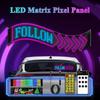 LED Matrix Pixel Panel Car Screen Flexible Display DIY Scrolling Pattern USB Remote & App Control Christmas Halloween Decoration