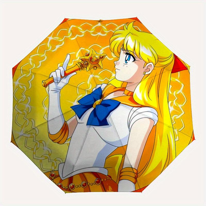 

1pc Sailor Moon Automatic Folding Umbrella, Portable Design with 8 Ribs, Casual Outdoor Accessory HolidayBirthday Gifts yy250814054
