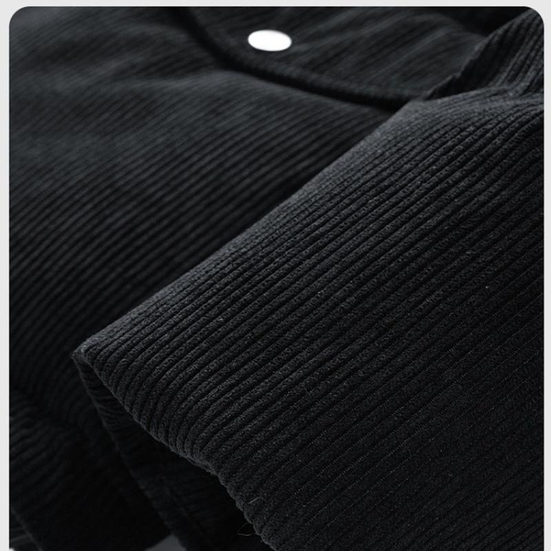 Stand-up Collar Cotton Jacket Men and Women Paragraph Winter Loose Solid Color Thickened Cotton Jacket Couple Paragraph Cotton Jacket Men