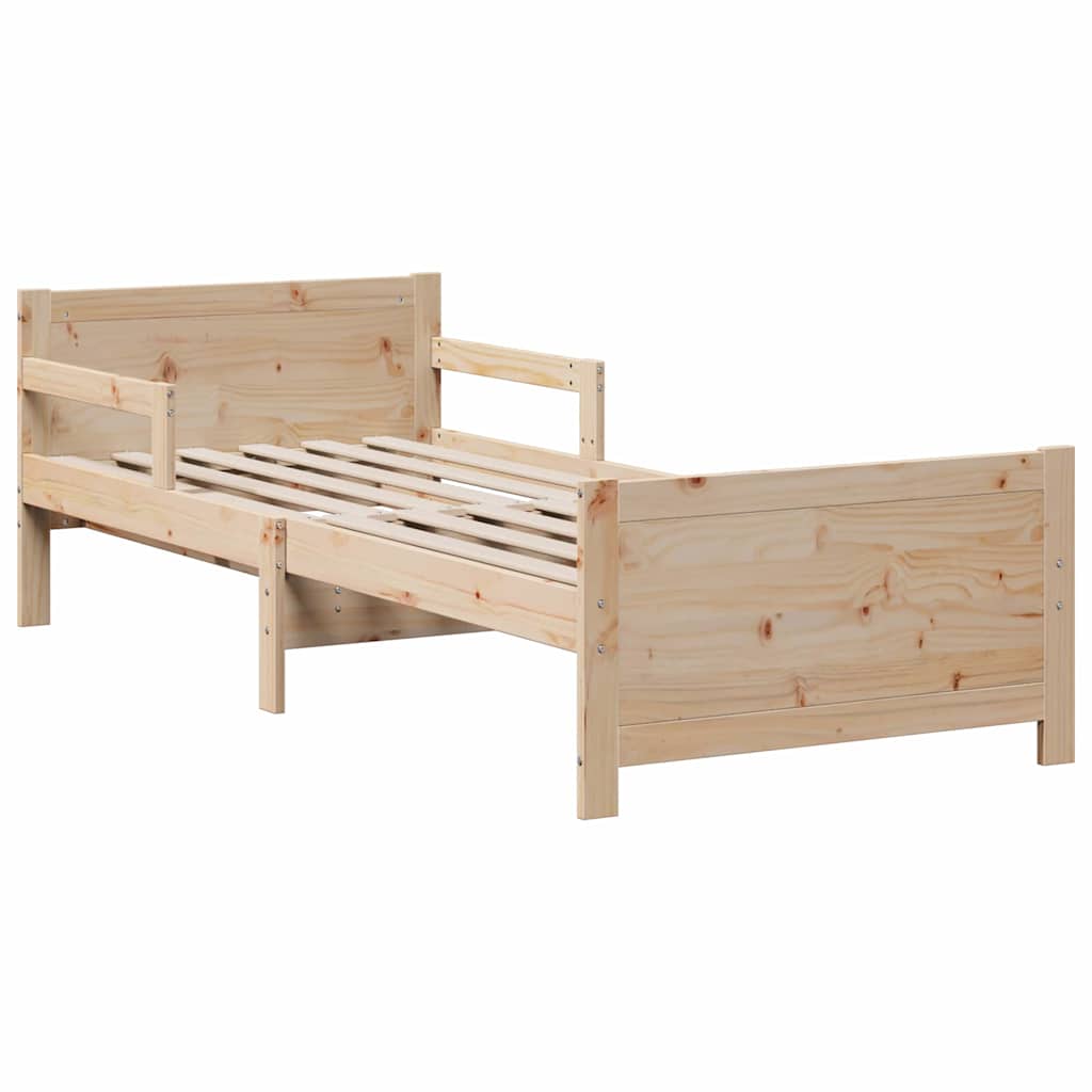 Wooden Bed Frame with Extendable Mattress Brown 80 x 200 cm