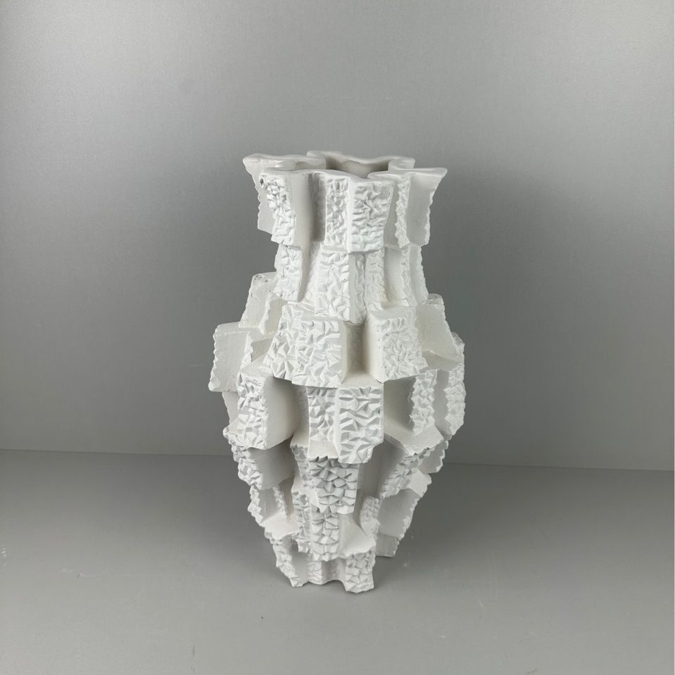 Ceramic Vase Irregular Splicing of Geometric Blocks Flower Vase Flower Arrangement Ceramic Handicrafts Home Decoration