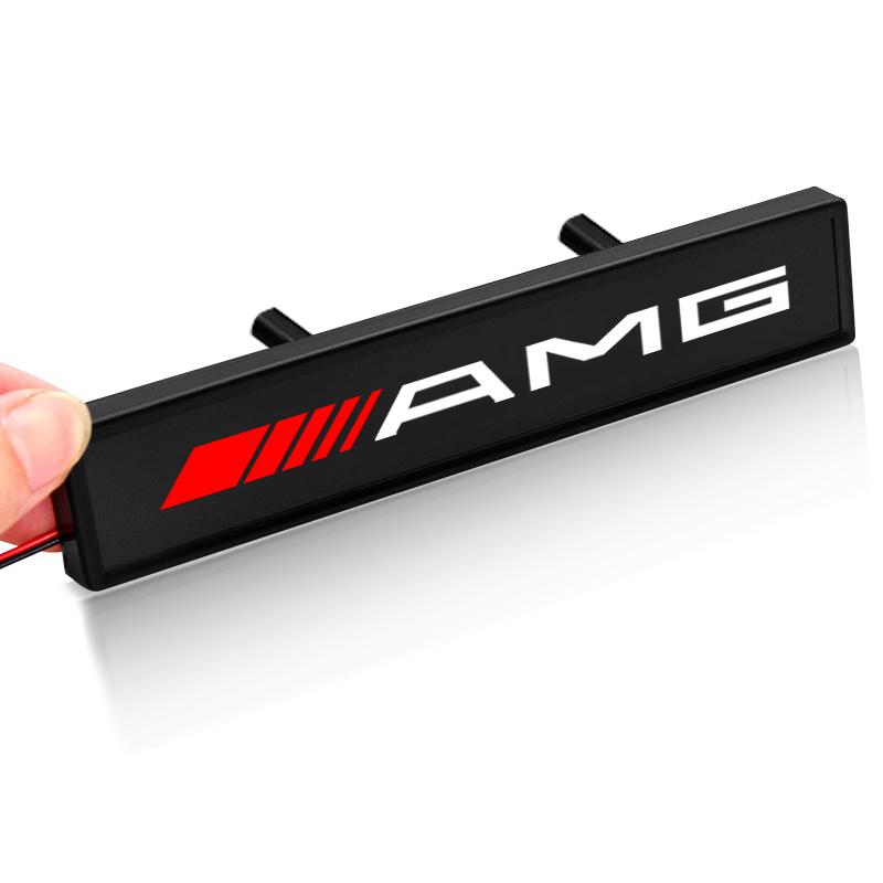 Car LED Front Hood Grille AMG Emblem Badge Decorative Light Accessories For Mercedes-Benz C180 E320 E400 E260 E300 W108 W124 W126 W140 W168 W169 W176