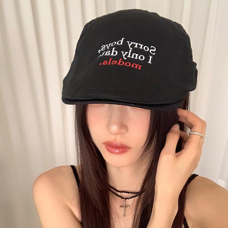 

Japanese Fashionable Summer Millennium Embroidered Cap For Casual Lovers Streetwear чёрный