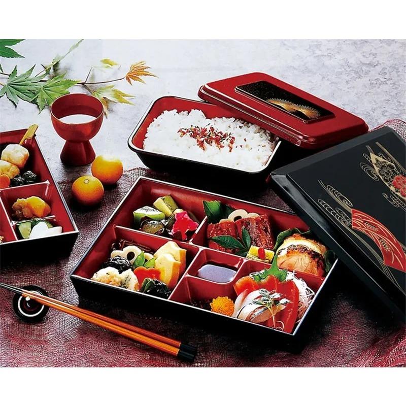Japanese Food Grade Toddler Lunch Box, Wood Grain Sushi Cooking Lunch Box, Food Storage Container High-end Business Lunch Box