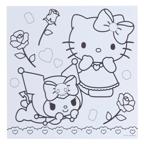 Sanrio Coloring Book & Sticker Set Pink Approx. Width 16 x Depth 3 x Height 22.5cm Sanrio Characters 429074