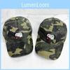 Cute Camouflage Embroidered Kitty Baseball Cap For Women Adjustable Soft Top Style