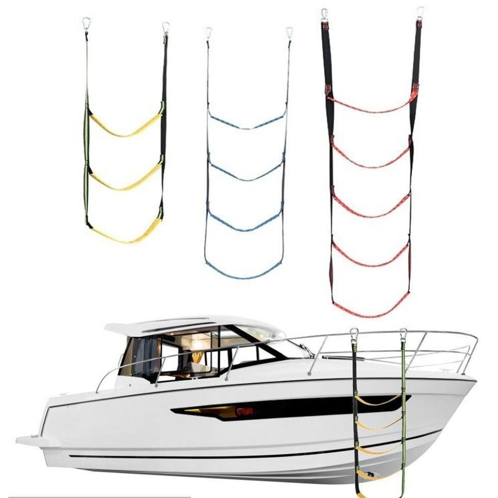 Reusable Boat Rope Ladder 3/4/5 Step Boat Folding Ladder Canoeing Use