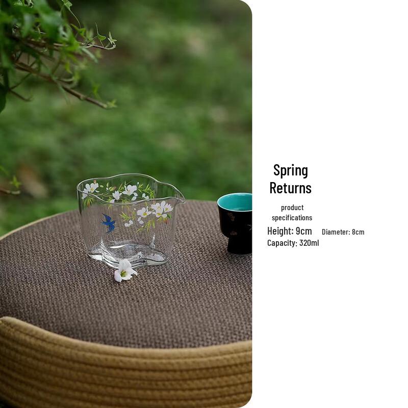 AilanhuiJia WQ Spring Return High Borosilicate Glass Fairness Cup Cloud Fairness Cup