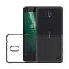 Case and Neck Strap for Nokia 2 - Transparent Soft TPU Adjustable Black Cord Phonillico®