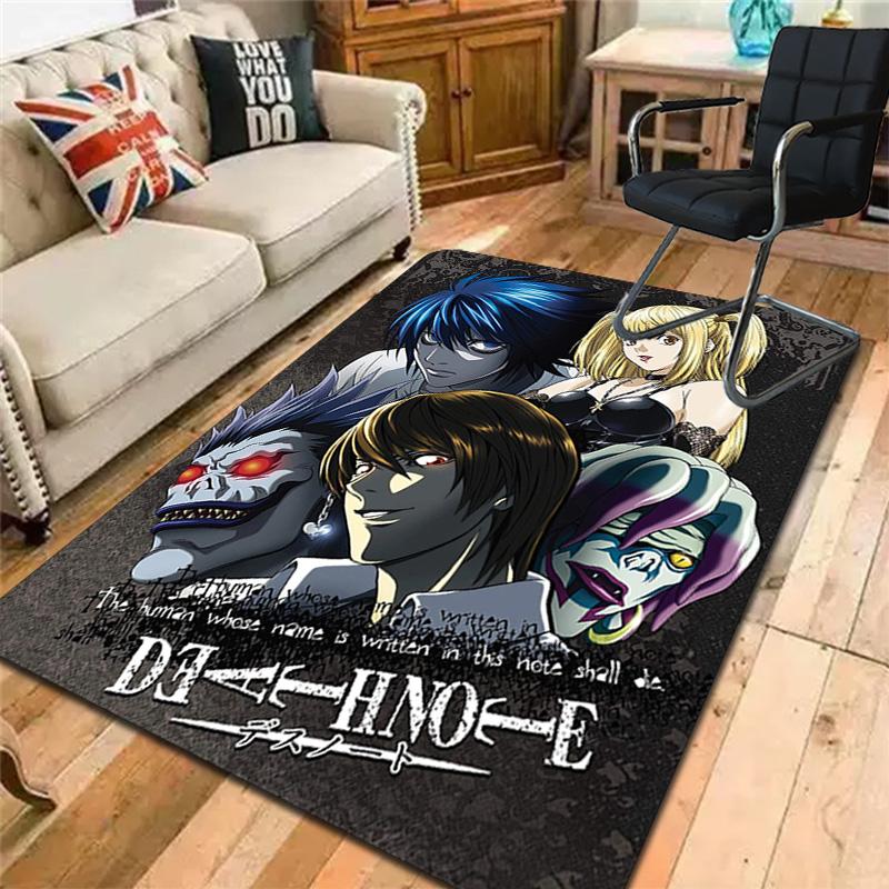 Death Note Rug Floor Mat for Living Room or Bedroom Soft and Comfortable Carpet a Gift for Birthday and Holiday.