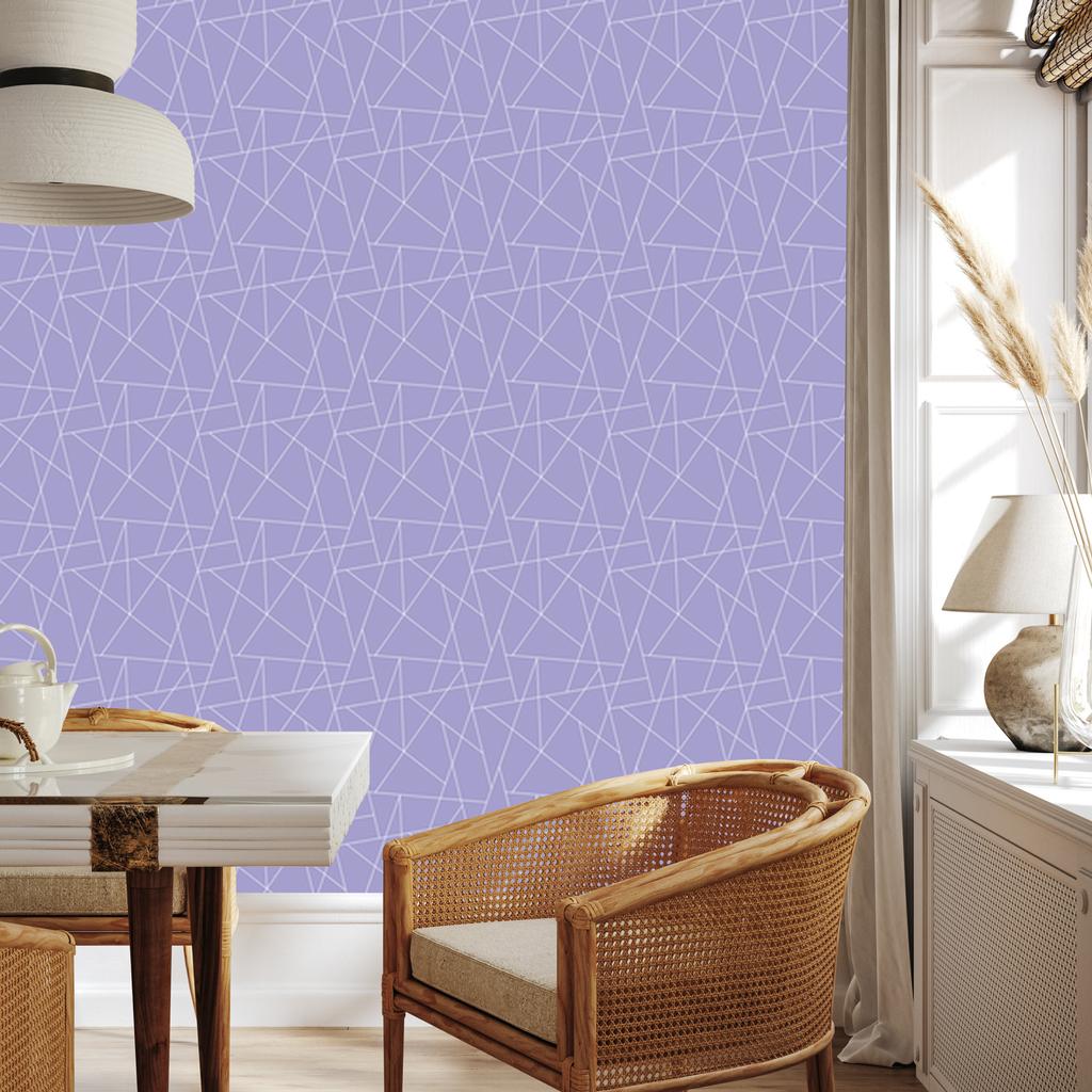 Wallpaper Geometric pattern blue, subtle detail 50x1000