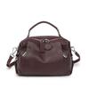 Bolso Mensajero de Hombro de Cuero Vacuno para Mujer Moda Femenina Generoso Bolso Shell Cremallera Cuero Suave Portátil Multibolsillo