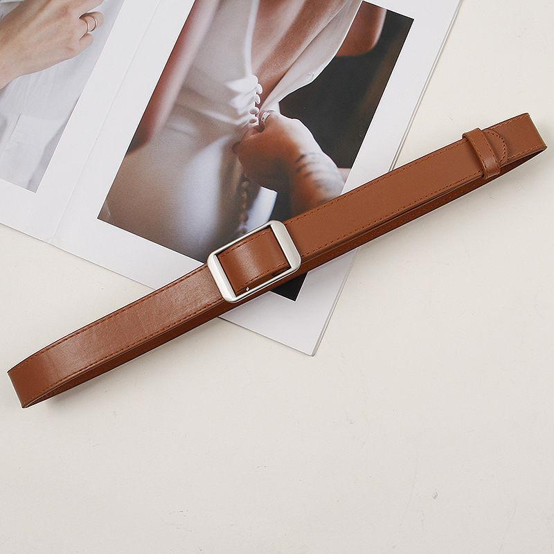 Durable Simple Design Vintage Black Pu Jeans Belt Perfect For Men And Women