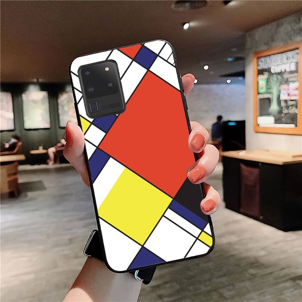 Pattern Abstract Piet Mondrian Phone Case For Samsung S 9 10 20 21 22 23 30 23 24 Plus Lite Ultra FE S10lite Funda