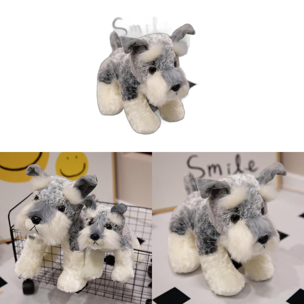 Plüsch-Schnauzer Hundespielzeug für Kinder Weiches Tier Kuscheltier Geschenk