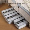 Foldable Dustproof Moistureproof Shoe Storage Box with Transparent Panel for Under-Bed Use
