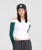 COTTONREBIRTHCLUB Off-Shoulder Long Sleeve T-Shirt (Green)