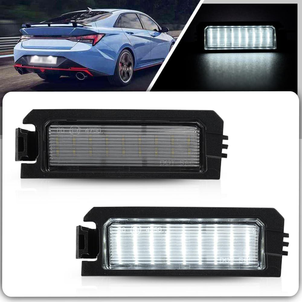 1 Pair LED Rear License Plate Light For Hyundai Sonata Elantra Veloster Kia K5